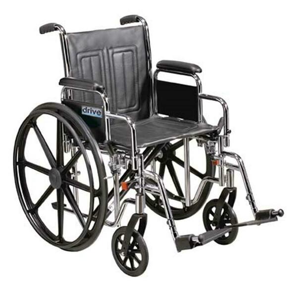 Refuah Sentra EC Heavy Duty Wheelchair with Various Arm Styles and Front Rigging Options- Black RE63182